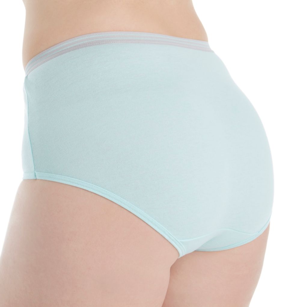 Fruit of the Loom Women's 3DBRASP Fit for Me Plus Size Cotton Brief Panties  - 3 Pack