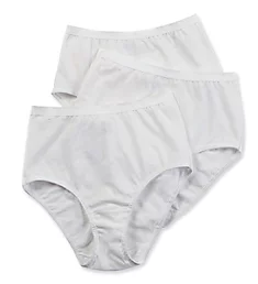 Cotton Brief Panties - 3 Pack White 5