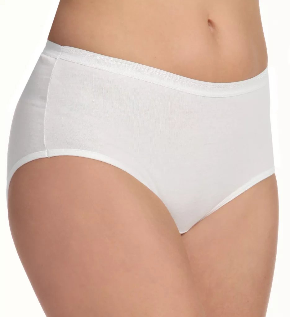 Cotton Brief Panties - 3 Pack White 5