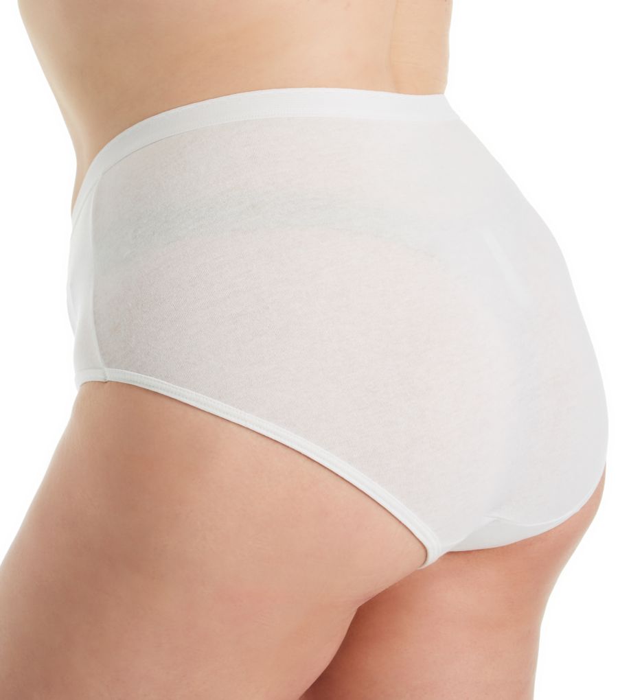 Fit for Me Plus Size Cotton Brief Panties - 3 Pack Assorted 9 by