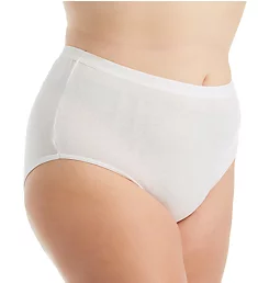 Fit for Me Plus Size Cotton Brief Panties - 3 Pack