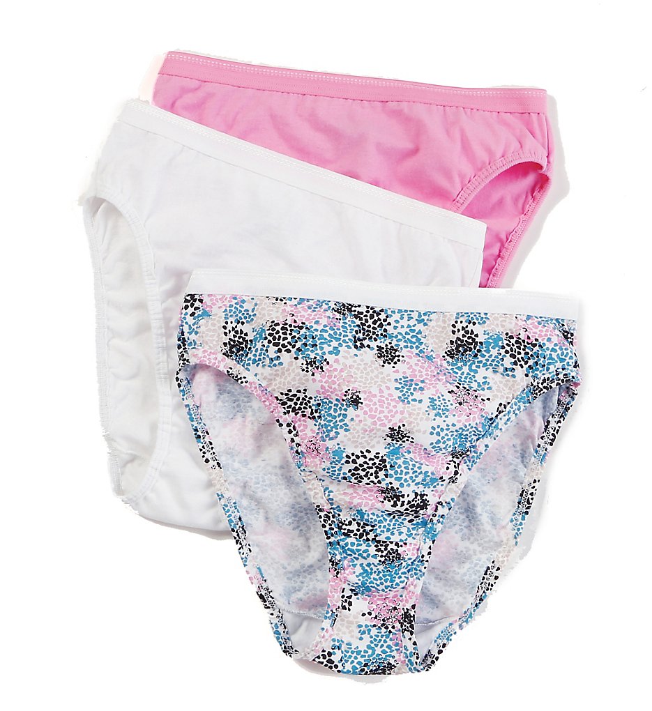 Fruit Of The Loom - Fruit Of The Loom 3DHICAS Cotton Hi-Cut Brief Panties - 3 Pack (Assorted 9)