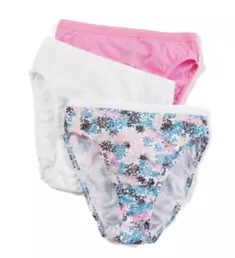 Cotton Hi-Cut Brief Panties - 3 Pack