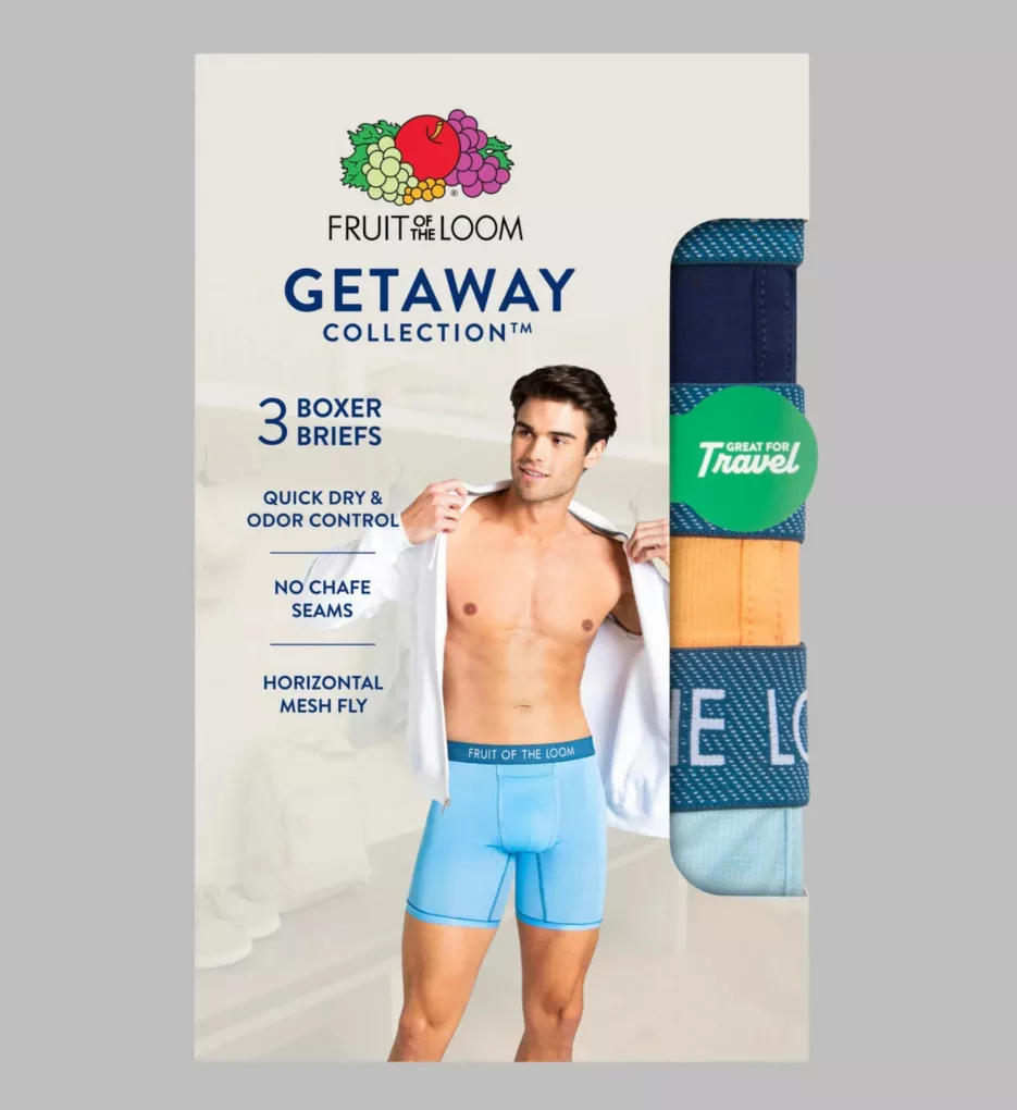 Fruit Of The Loom Getaway Breathable Travel Boxer Brief - 3 Pack 3GMBBC1 - Image 3