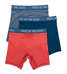 Getaway Breathable Long Leg Boxer Brief - 3 Pack Assorted L