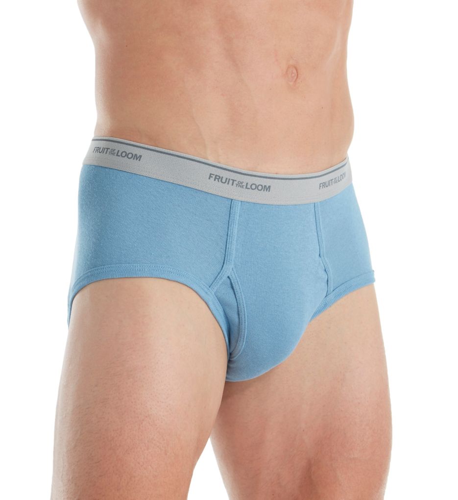 Fruit of the Loom Men's 100% Cotton Assorted Dual Defense Fashion Mid-rise  Briefs 