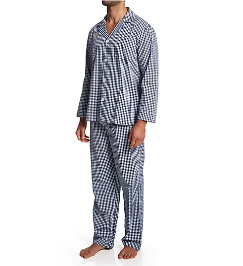 Fruit Of The Loom Long Sleeve Woven Pajama Pant Set 5032425