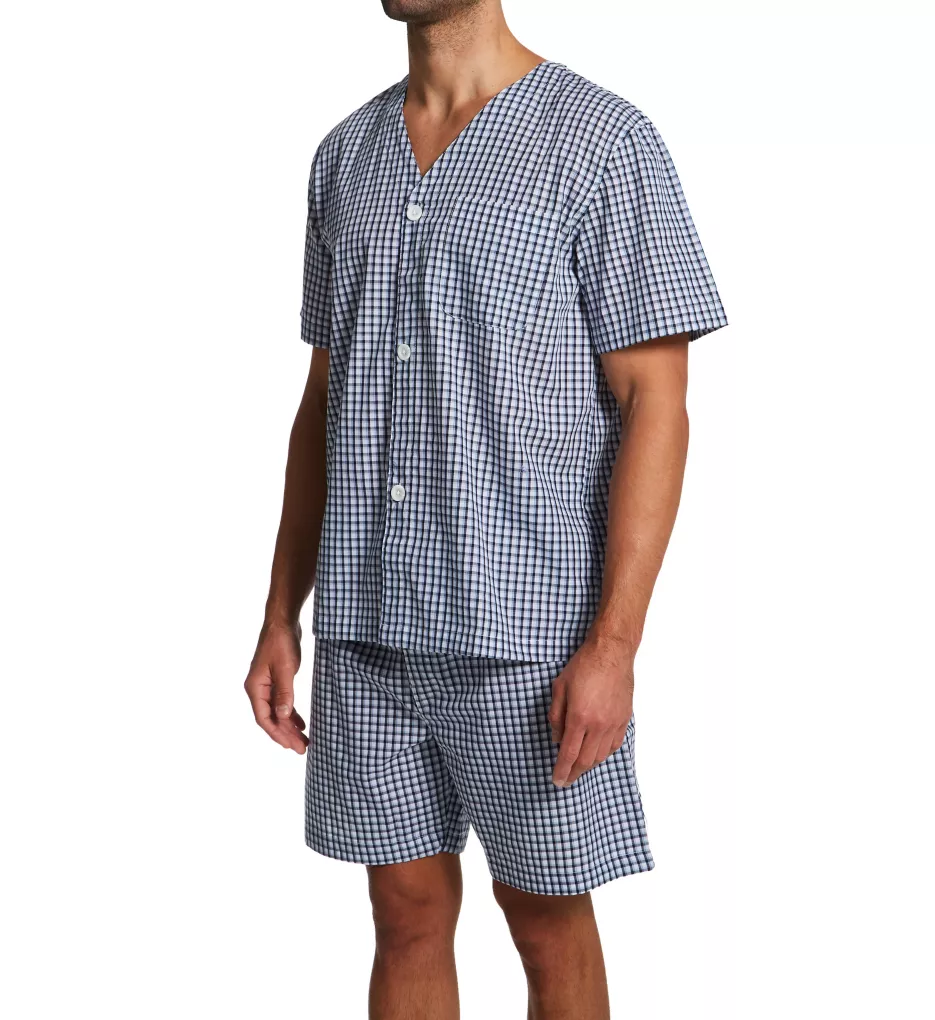 Fruit Of The Loom Short Sleeve Knee Length Pajama Short Set 5032426