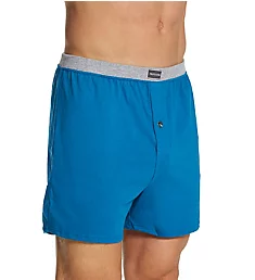 Men's Assorted Button Fly Knit Boxers - 3 Pack ASST S