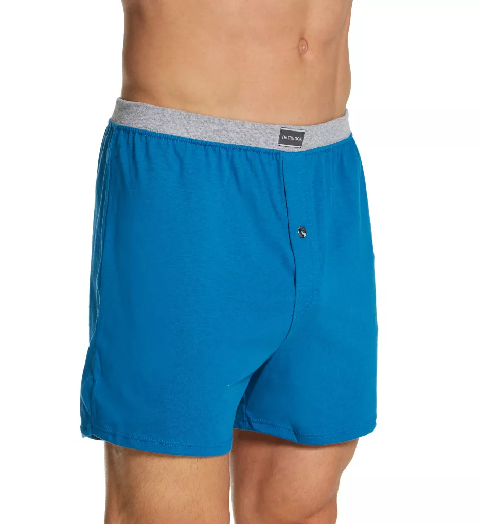 Men's Assorted Button Fly Knit Boxers - 3 Pack