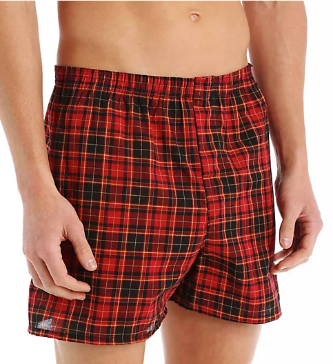 Fruit Of The Loom Traditional Tartan Assort Woven Boxer - 3 Pack 590