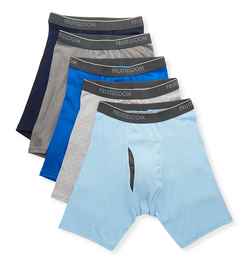Coolzone Fly Assorted Boxer Briefs - 5 Pack by Fruit Of The Loom
