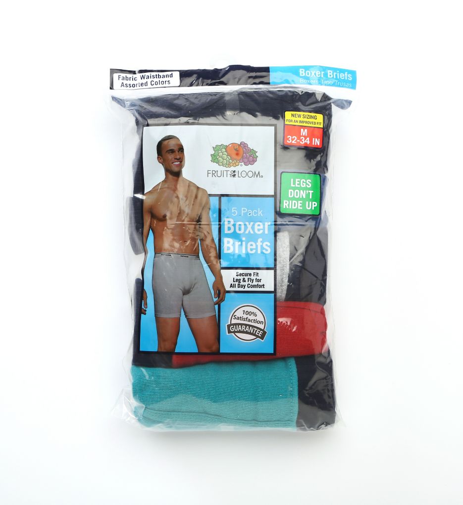 Assorted Cotton Knit Boxer Briefs - 5 Pack-cs1