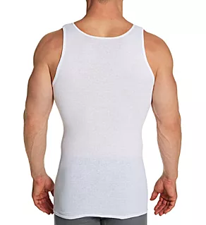 Extended Size 100% Cotton White A-Shirts - 5 Pack