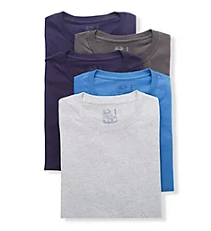 Stay Tucked Cotton Crew T-Shirts - 5 Pack ASST S