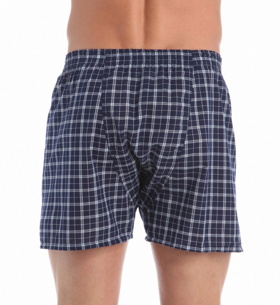 Assorted Tartan Plaid Woven Boxers - 5 Pack-bs