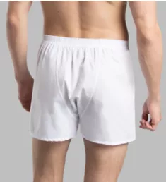 Core Solid White Woven Boxers - 5 Pack White L