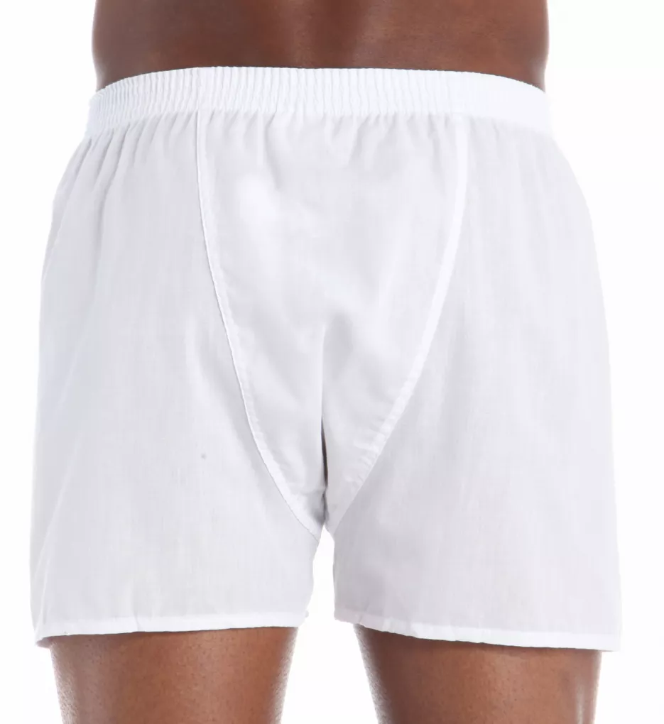 Core Solid White Woven Boxers - 5 Pack White L