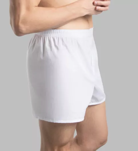 Fruit Of The Loom Core Solid White Woven Boxers - 5 Pack 5P595