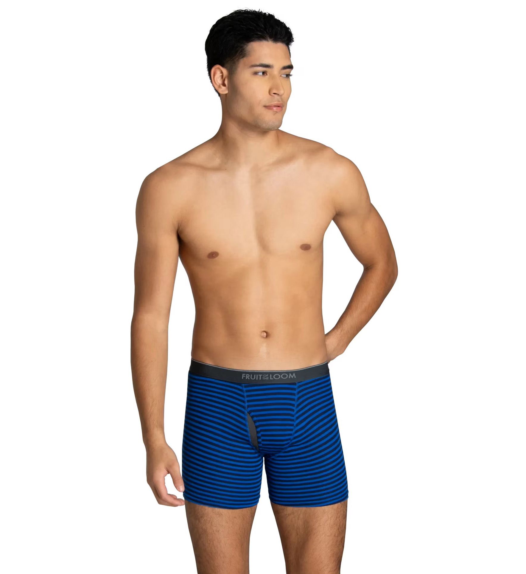 Fruit Of The Loom Big Man CoolZone Stripe/Solid Boxer Brief - 6 Pack 6BL469X - Image 3