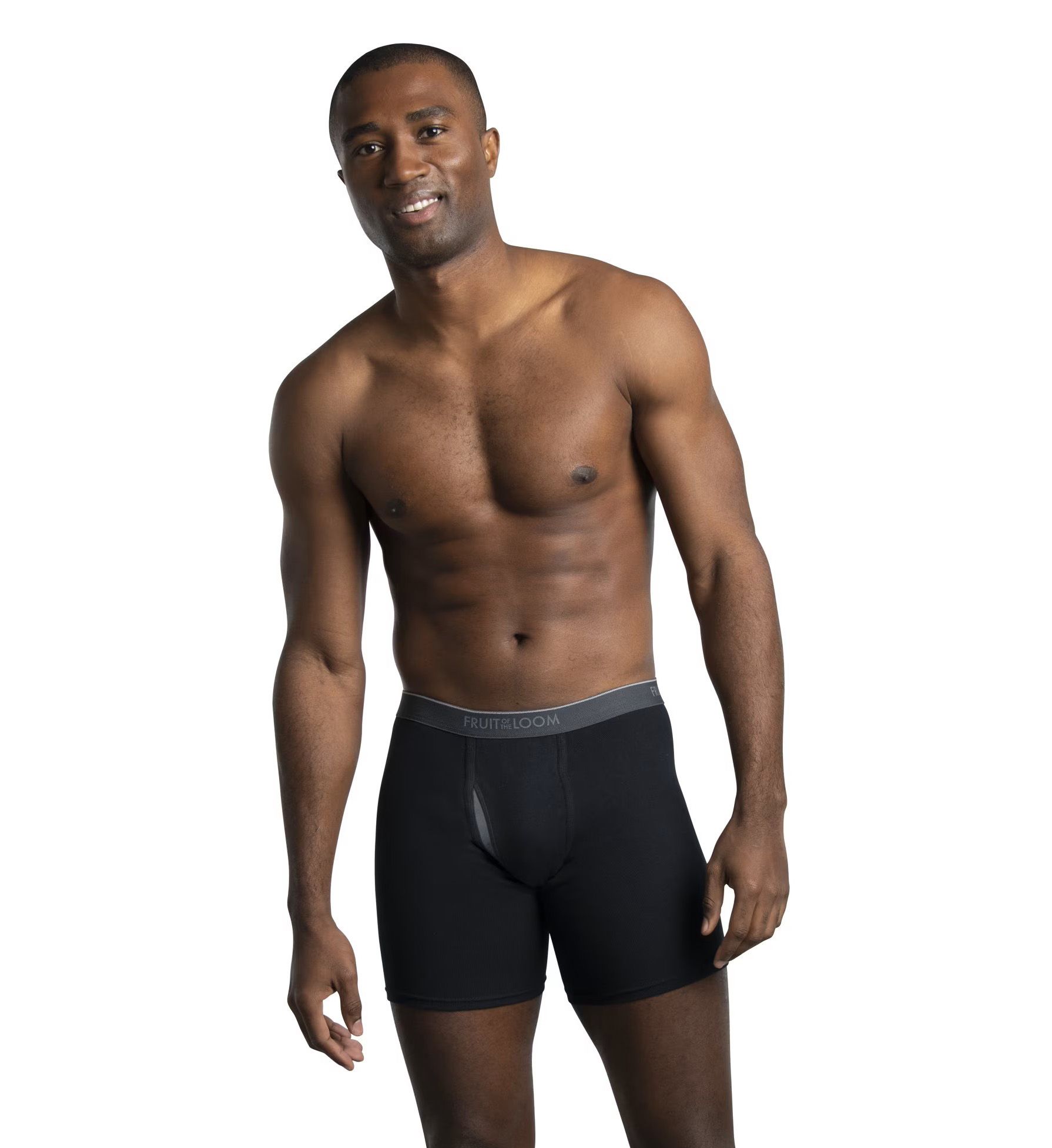 Fruit Of The Loom Big Man Coolzone Black/Grey Boxer Brief - 6 Pack 6BL76X - Image 3
