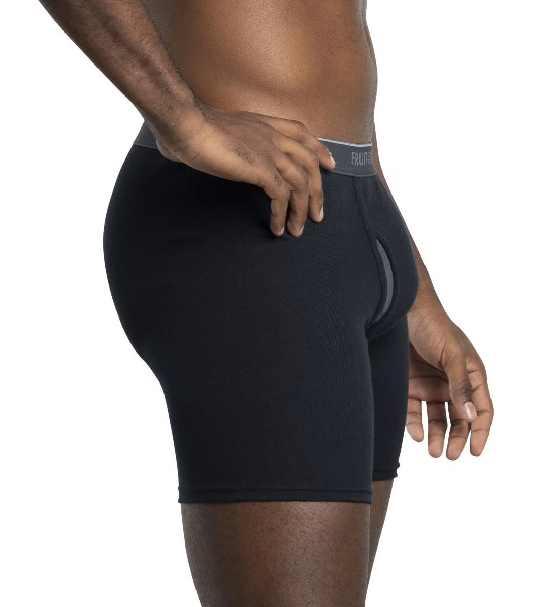 Fruit Of The Loom Big Man Coolzone Black/Grey Boxer Brief - 6 Pack 6BL76X - Image 1