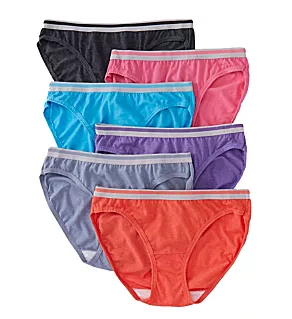 Heather Bikini Panties - 6 Pack Assorted 6