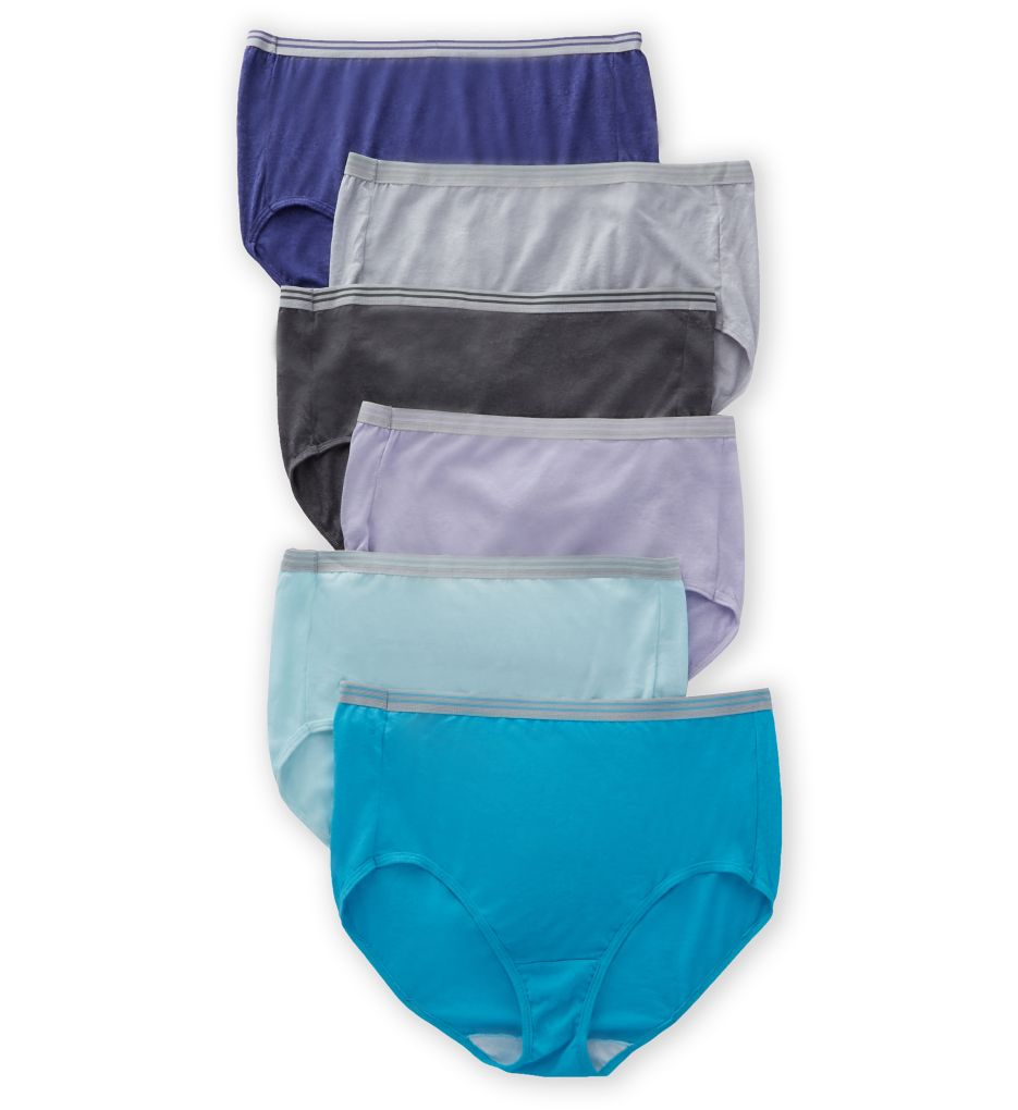 Fit for Me by Fruit of the Loom Women's Plus 10pk Heather High Cut Briefs -  Colors May Vary 11