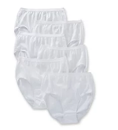 Cotton Brief Panty White - 6 Pack White 9