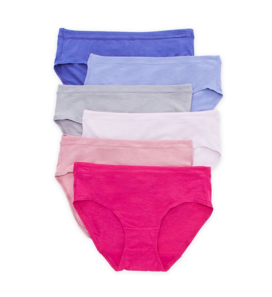 Fruit Of The Loom Women's Beyond Soft Assorted Hipster Panty - 6 pack in Assorted Colors | Size 8 | HerRoom.com
