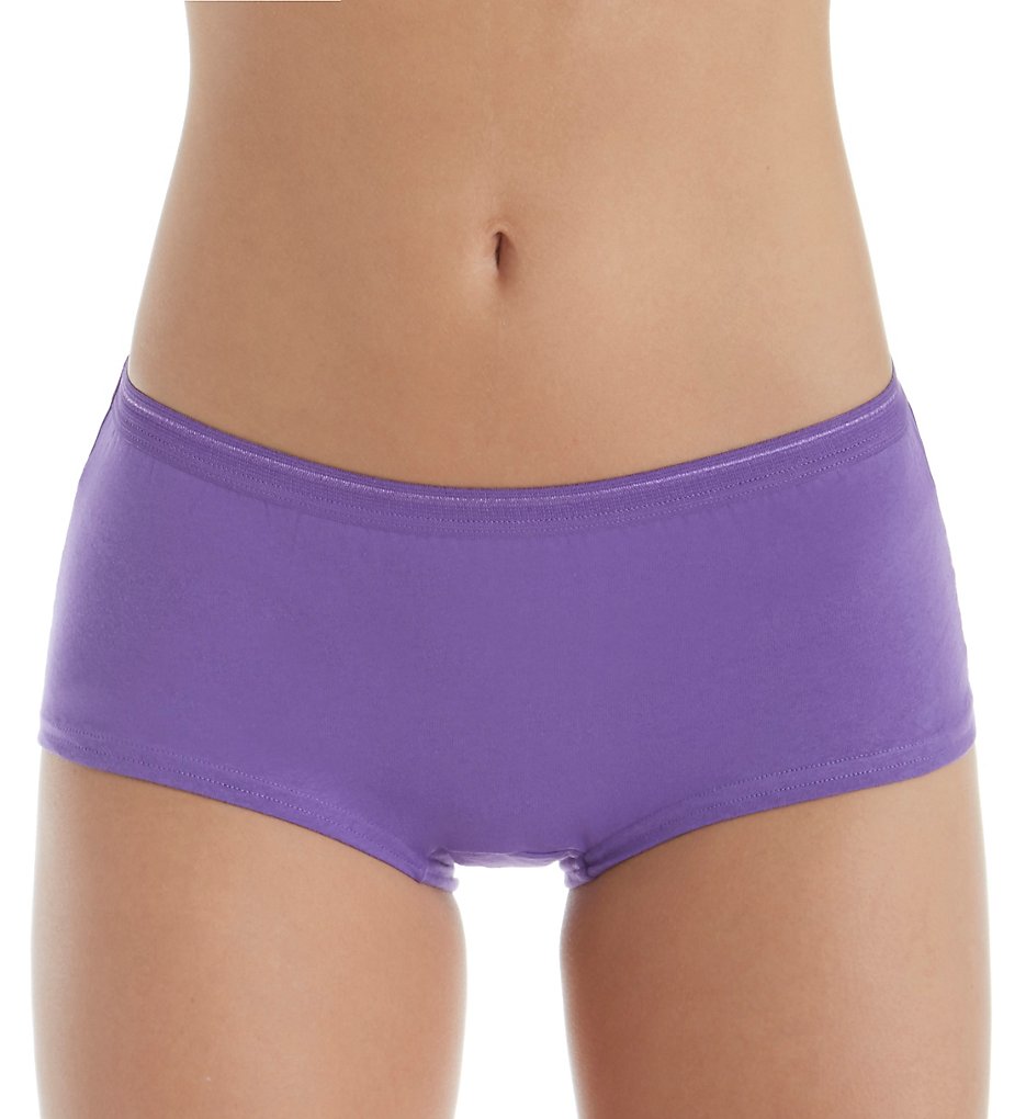 Cotton Assorted Low Rise Boyshort Panty - 6 Pack Assorted 6 by Fruit Of The  Loom