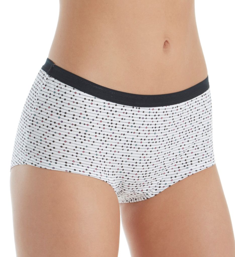 FRUIT OF THE LOOM - NEW - WHITE - 100% COTTON- BOY SHORTS PANTY - SIZE 5 