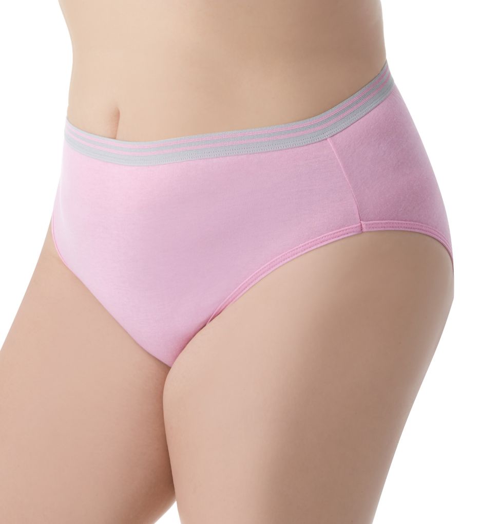 Fit for Me Women's Plus Heather Cotton Hi-Cut Underwear pack of 2  freeshipping - French Daina