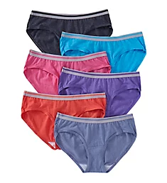 Heather Low Rise Hipster Panties - 6 Pack Assorted 5