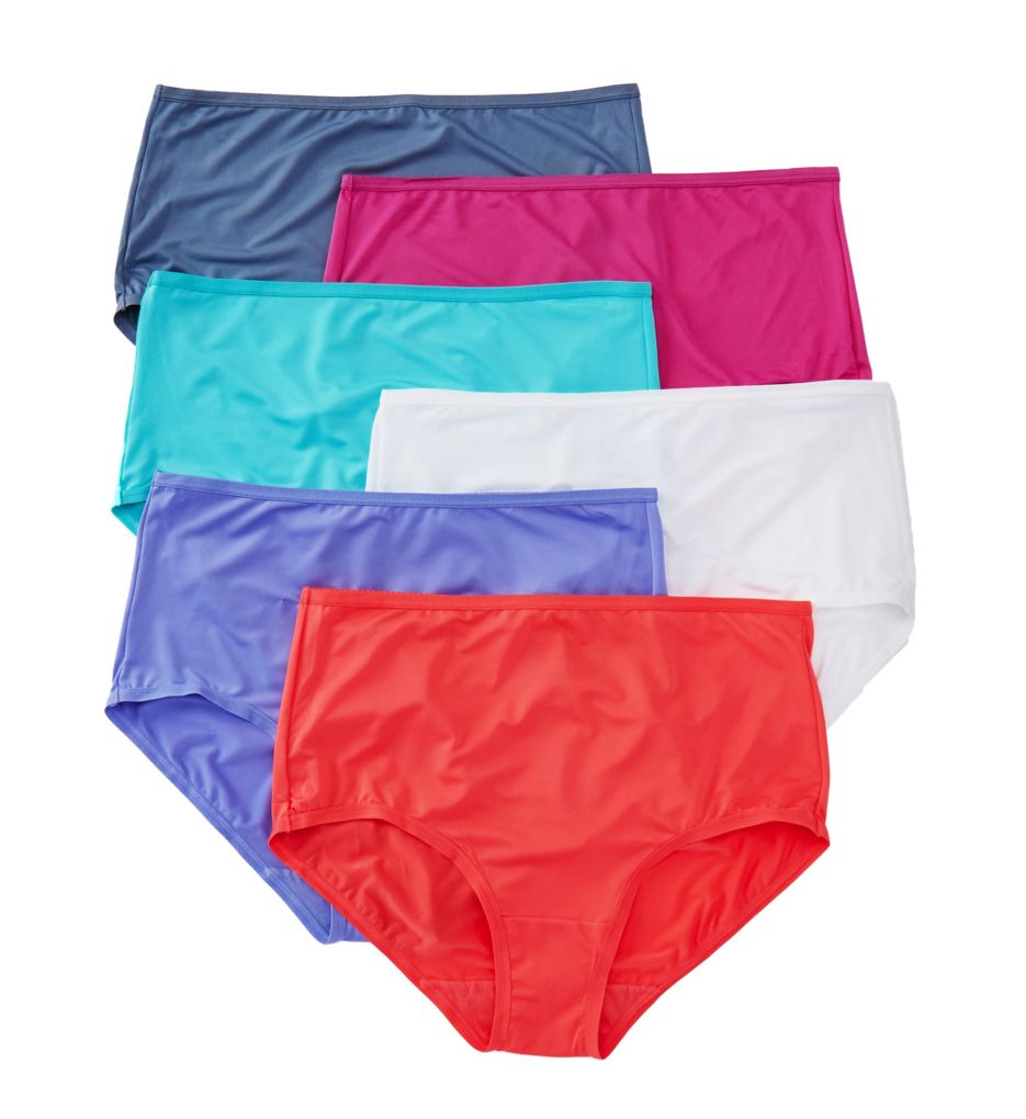 Fruit Of The Loom - Fruit Of The Loom 6DMFBF1 Microfiber Brief Panties - 6 Pack (Assorted 9)