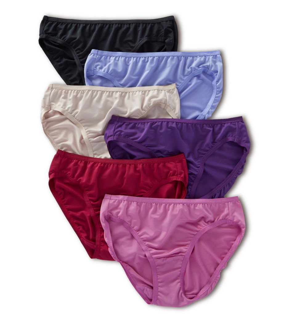 Fruit Of The Loom (2192394): Fruit Of The Loom 6DMFBI1 Microfiber Assorted Bikini Panty - 6 Pack (Assorted 8)
