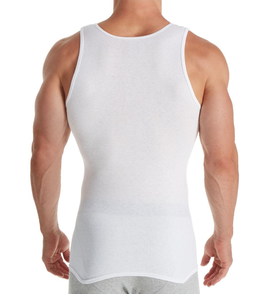 Men's Core White Cotton A-Shirts - 6 Pack