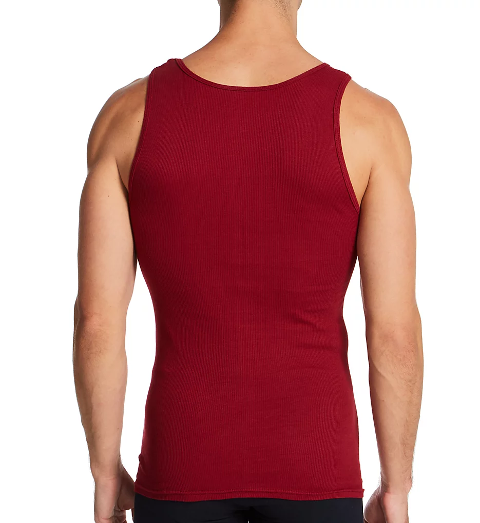 Big Man Assorted Cotton Ribbed A Tank - 6 Pack