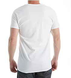 Stay Tucked Cotton V Neck T-Shirt - 6 Pack WHT S