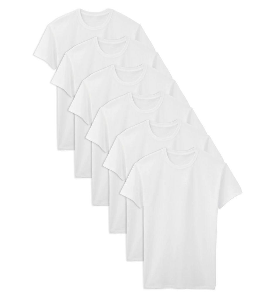 Tall Man White Crew - 6 Pack WHT LT by Fruit Of The Loom