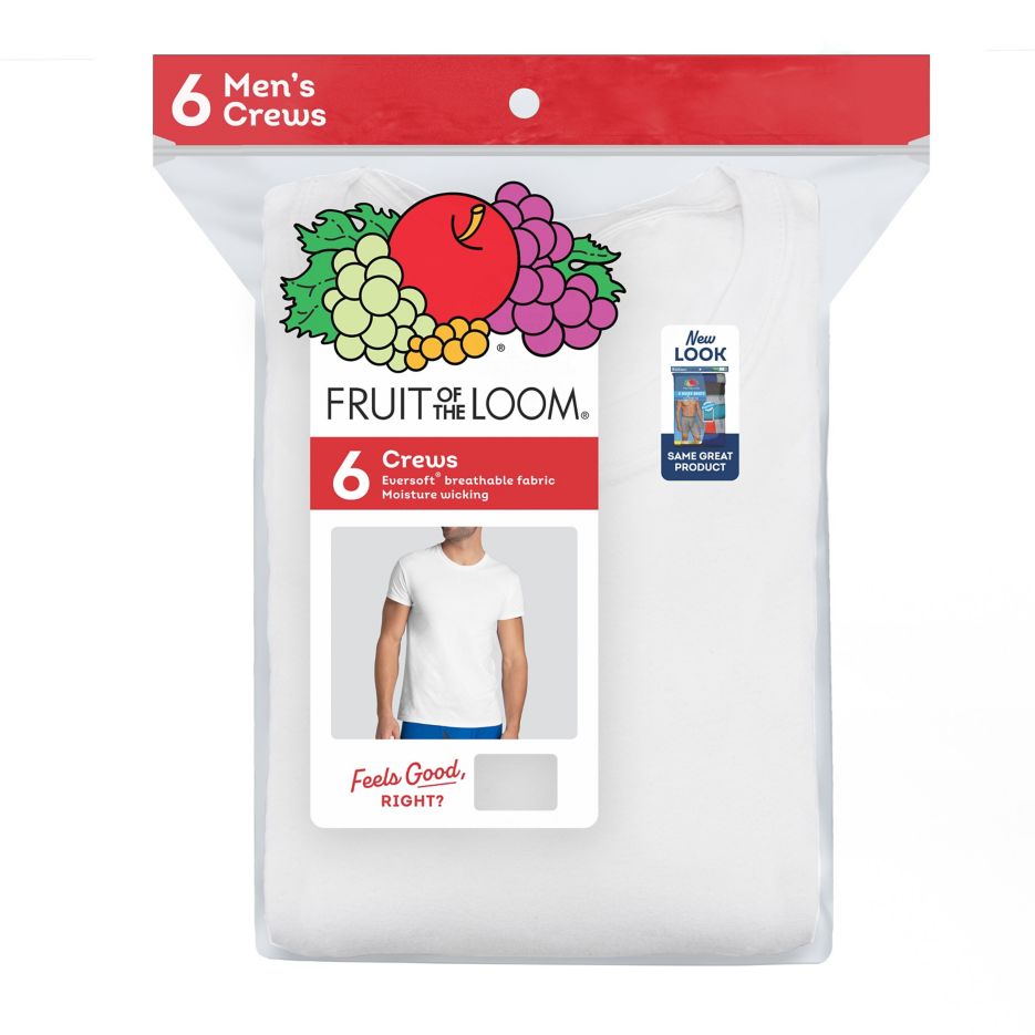 Fruit Of The Loom Cotton Crew T-Shirt - 6 Pack 6P2828 - Image 3