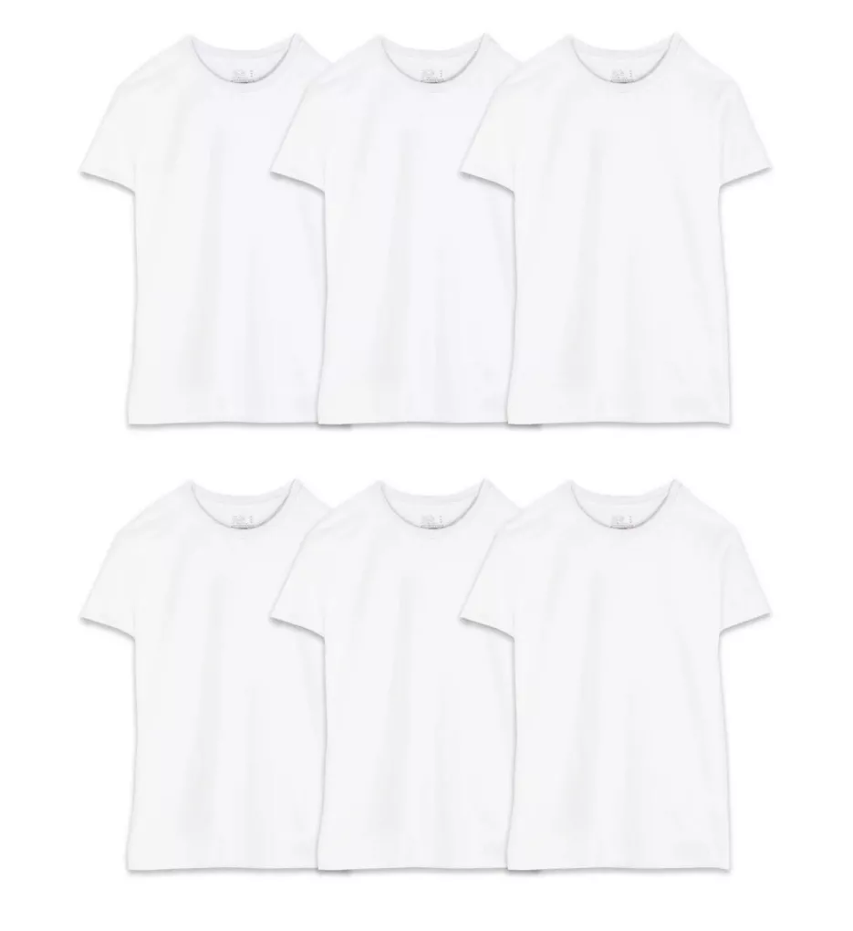 Big Man White Crew T-Shirt - 6 Pack WHT 2XL