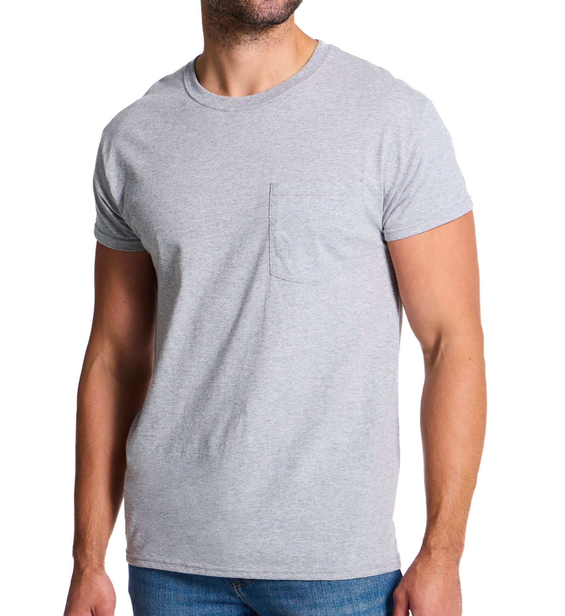 Fruit Of The Loom Men's Fashion Pocket T-Shirts - 6 Pack Assorted M  - Image 1