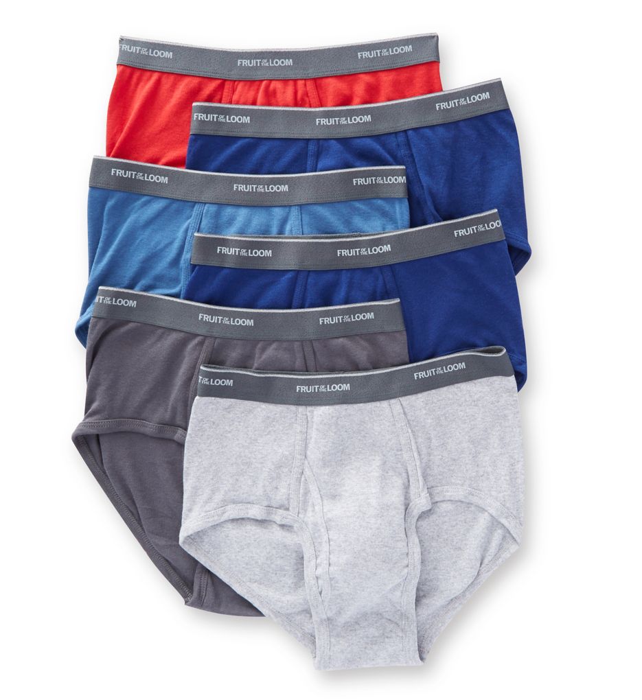 Fruit of the Loom Men's Mid-Rise Briefs, X-Large, 6-Pack