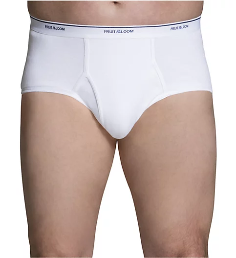 Fruit Of The Loom Extended Size Full Cut White Briefs - 6 Pack 6P7601X