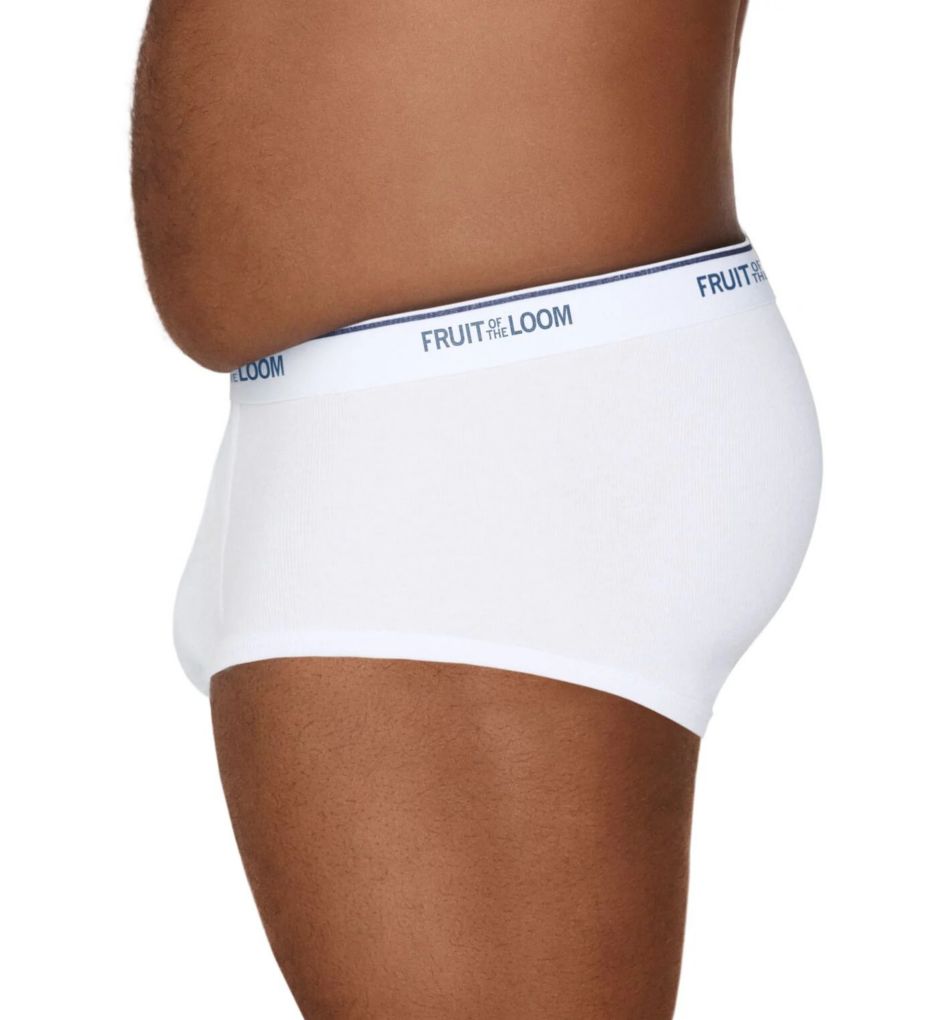 3 Fruit of the Loom Men's Basic White Brief Underwear 3XL, XXX