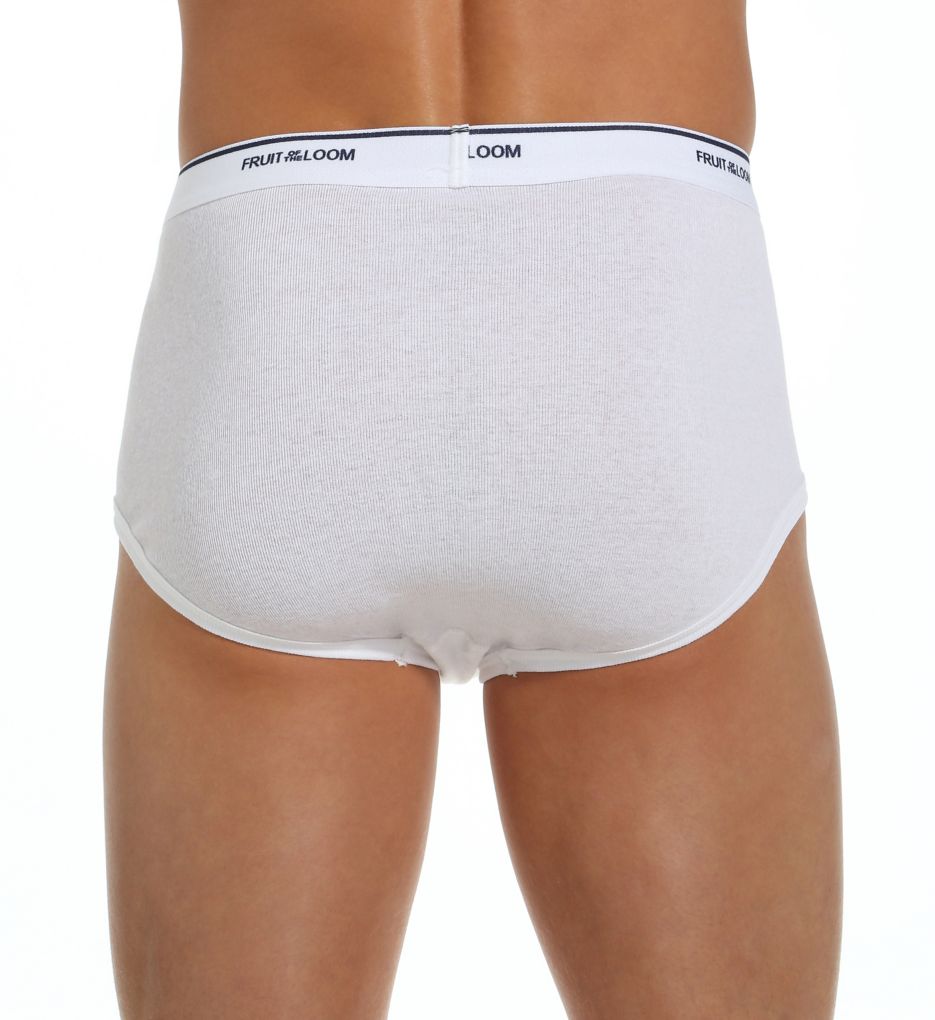 6pr Mens White Cotton Full Cut Briefs Underwear Medium 32-34 Fruit of the  Loom