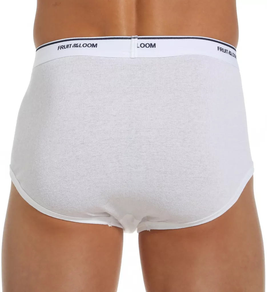 Extended Size 100% Cotton White Briefs - 3 Pack WHT 2XL