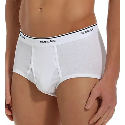 Extended Size 100% Cotton White Briefs - 3 Pack
