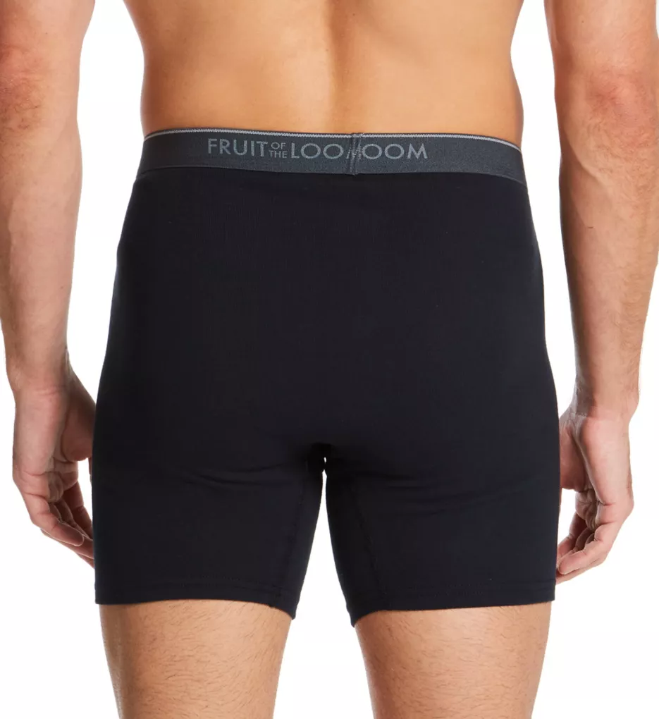 New FRUIT of the LOOM 4 pc Black / Gray BOXER BRIEF COOLZONE UNDERWEAR Men  XL